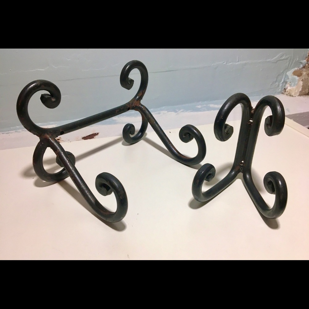 Black Wrought Iron Wall Mount Coat Hat Hanger Hook